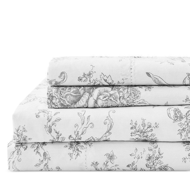 Bedford Lane Petite Toile de Joie Percale Sheet Set, King