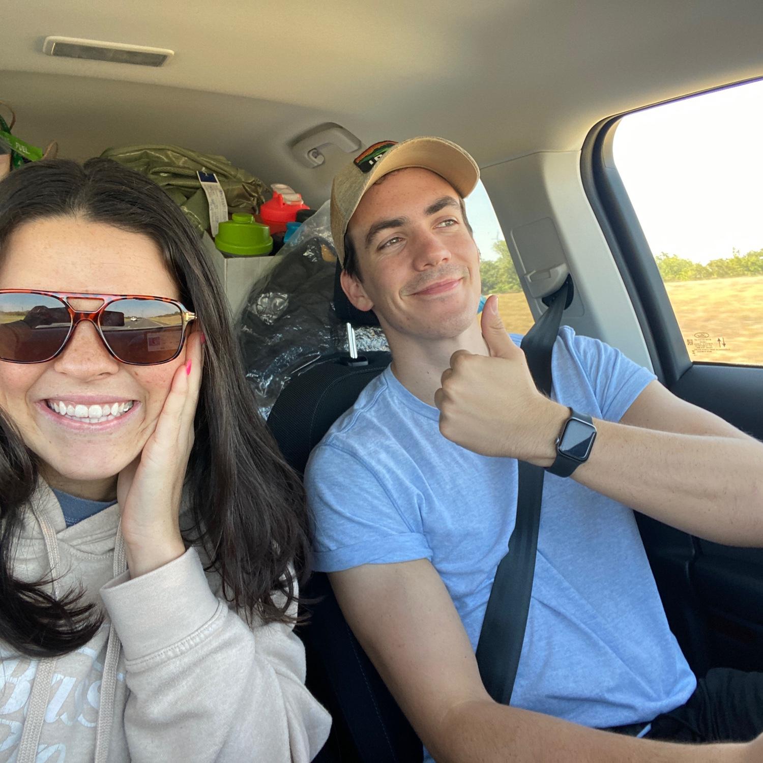 The big move! Abby helped Alec move up to Denver to start his post-grad career in August 2023. Smiling here but sad to re-start the long distance journey.