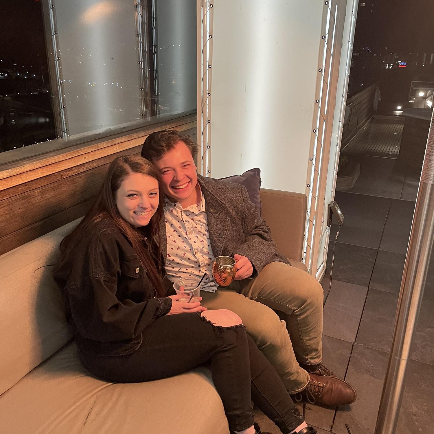 Drinks on the rooftop in Downtown Knoxville