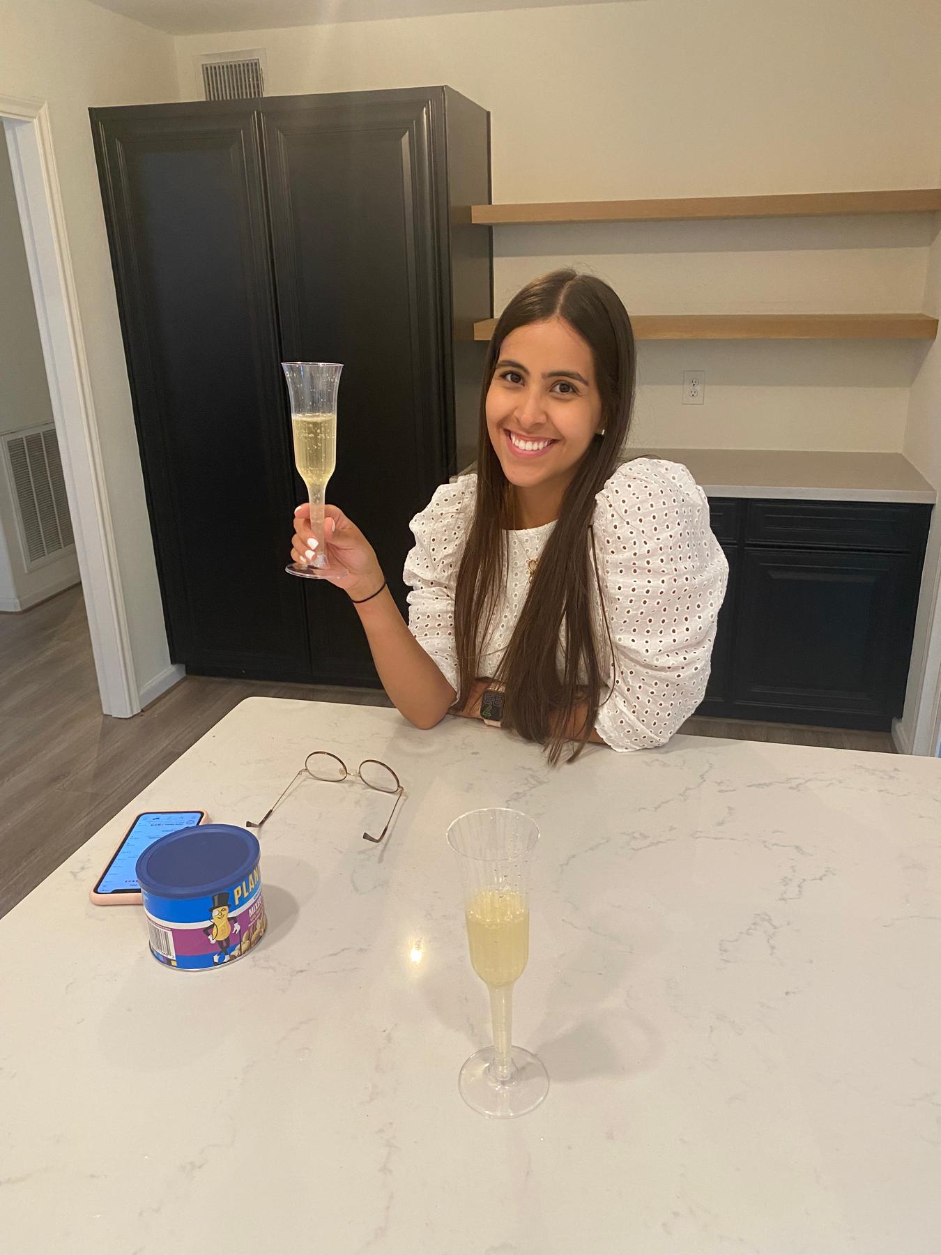Celebrating the purchase of new home. 🤍