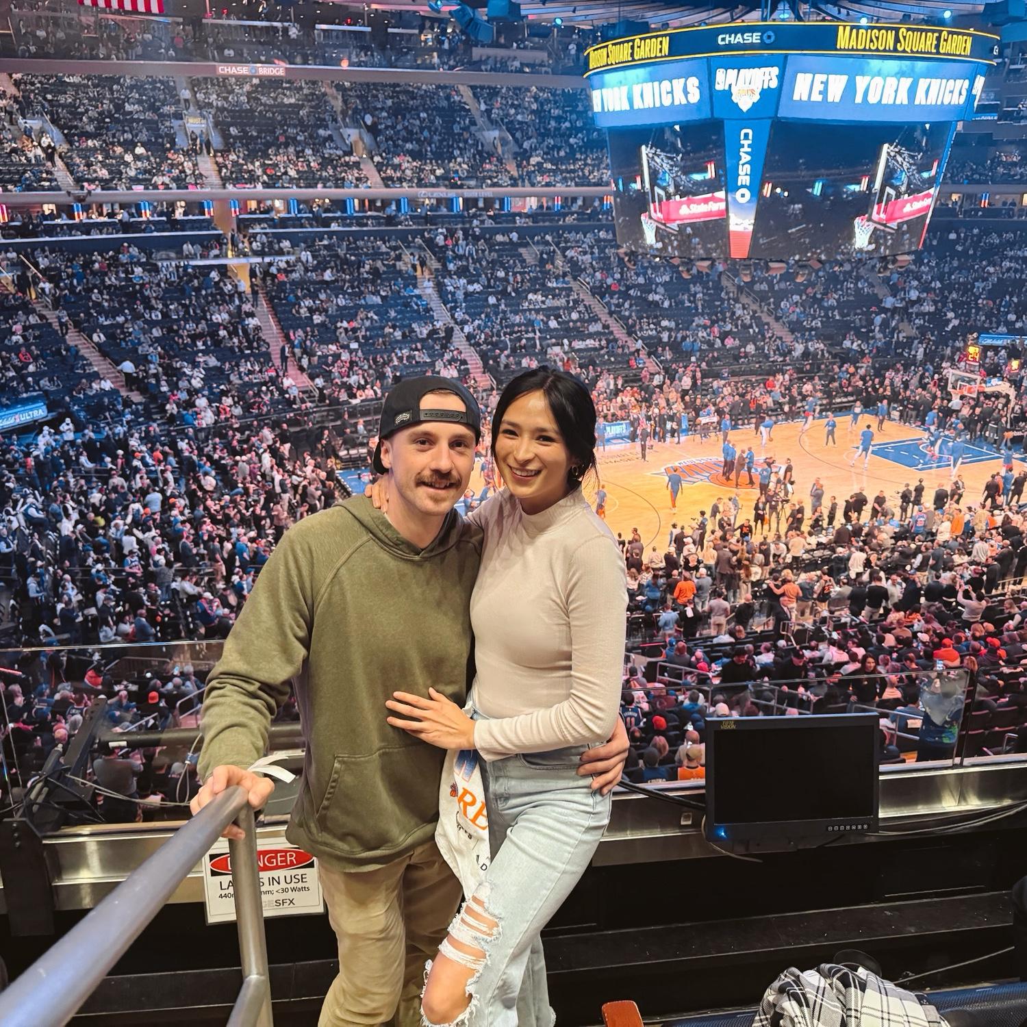Jazzy’s favorite sport to watch :) We spontaneously bought tickets to the NY Knicks playoff game at Madison SquareGarden in 2024 when we visited NY! Most fun & coolest experience ever!