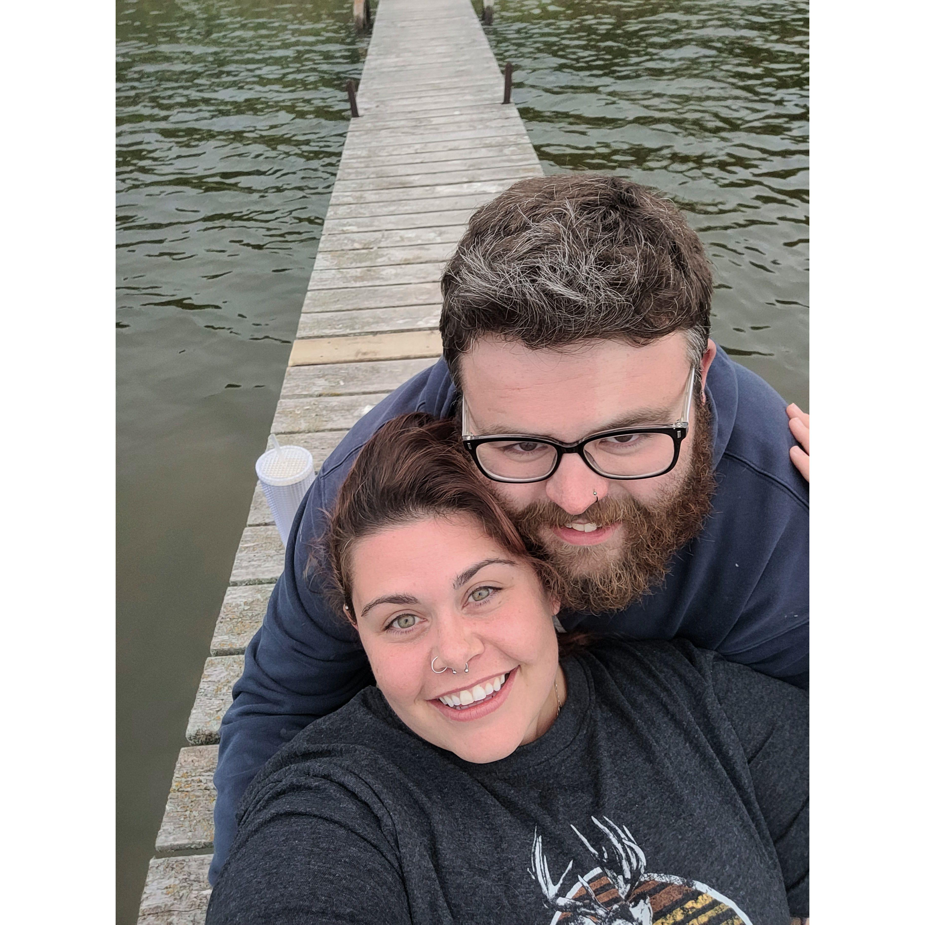 Enjoying the views at Fork Lake, our little Summer escape