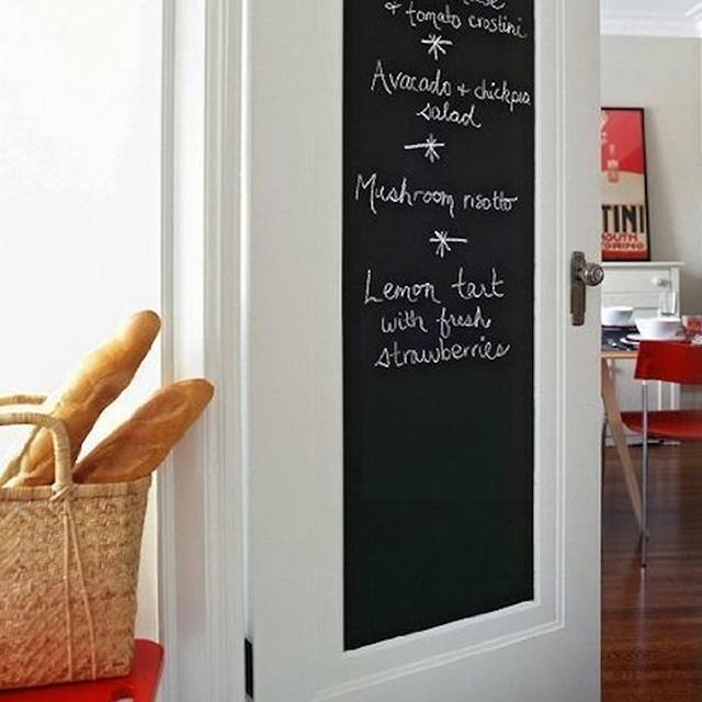 Wall Decal,Chalkboard Wall Sticker, DIY Vinyl Chalkboard Removable Blackboard Wall Sticker Decal PVC Wall Decal Self Adhesive DIY Reusable Erasable for Kids Home Office