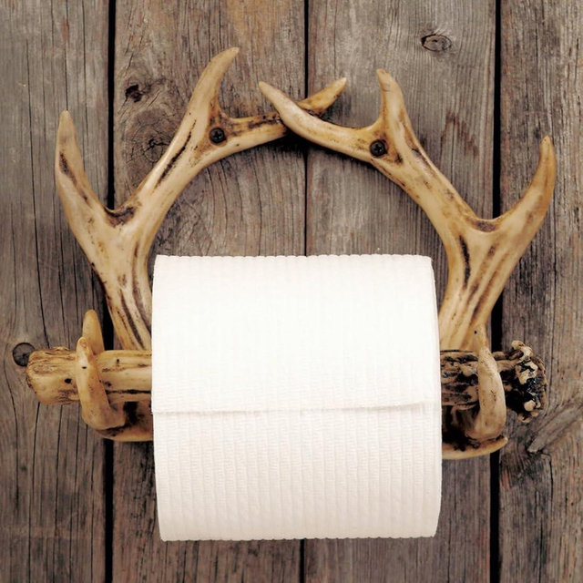 BLACK FOREST DECOR Antler Toilet Paper Holder