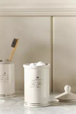 Le Bain Porcelain Cotton Jar