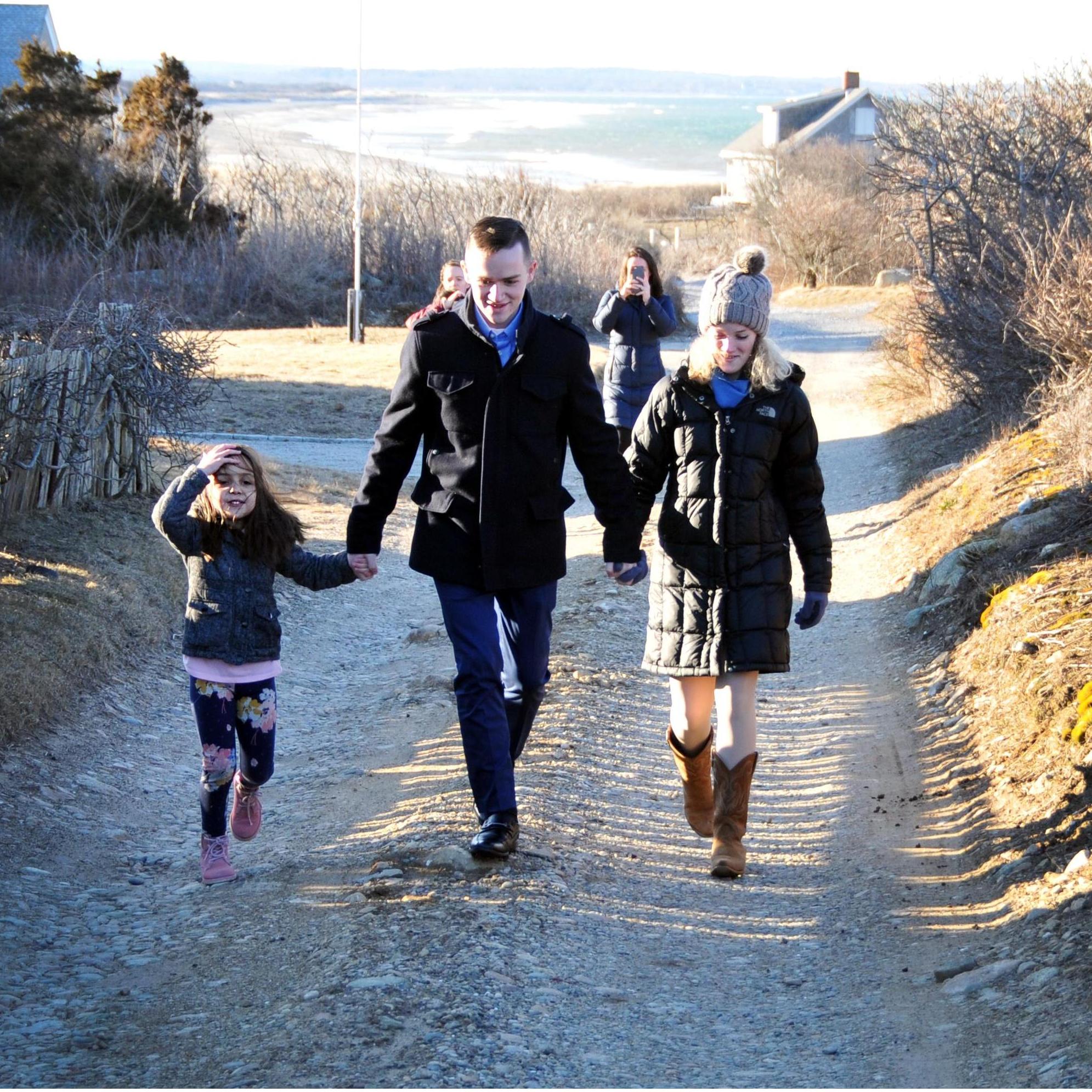 On our way to the lighthouse in Mass.