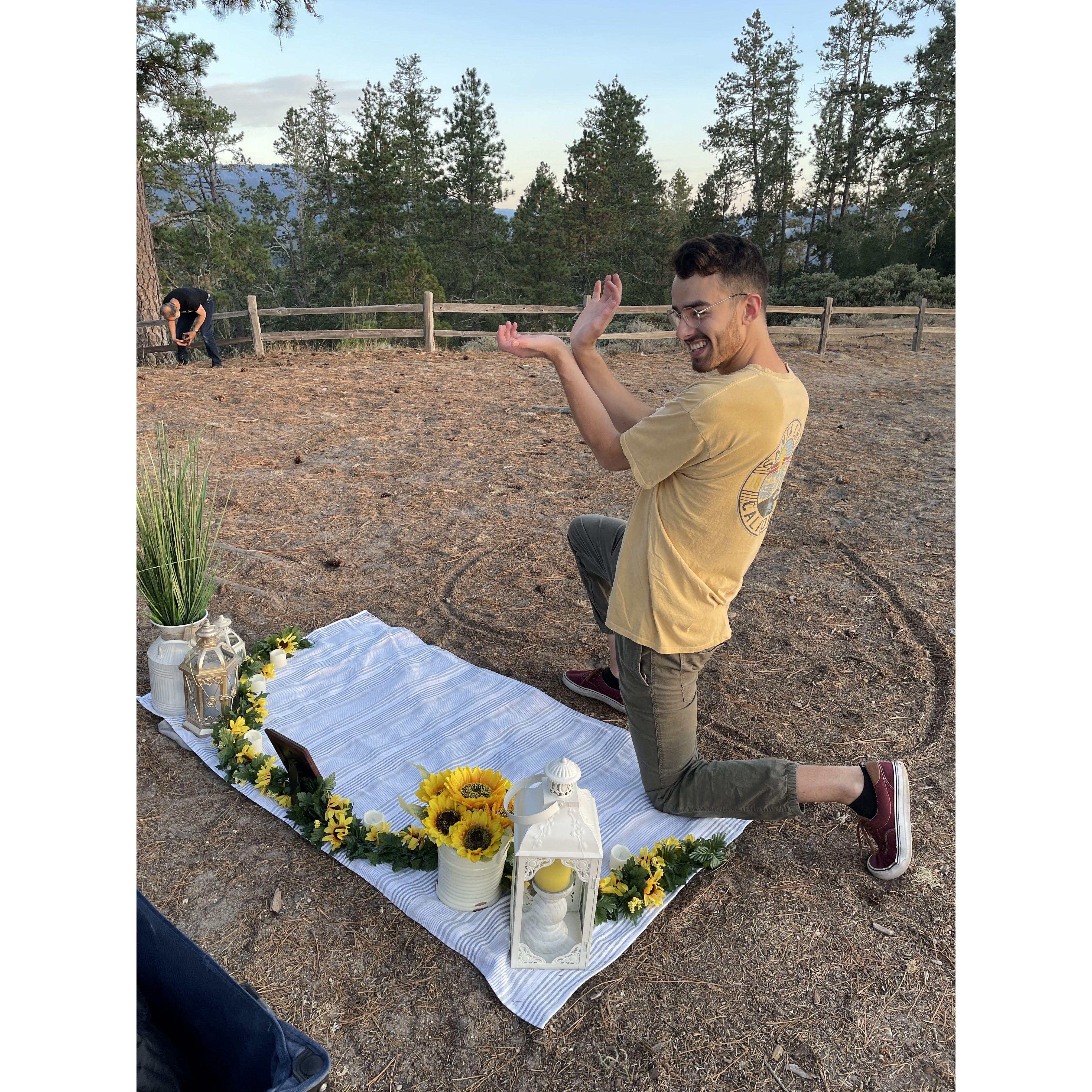 The proposal (practice makes perfect!)-Aug. 2, 2022- Mount Hermon Christian Camp, CA
