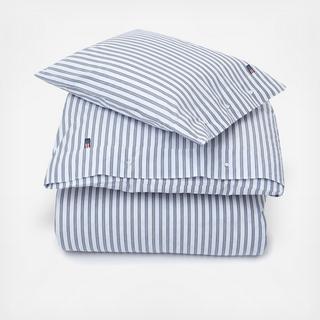 Poplin Stripe Flat Sheet