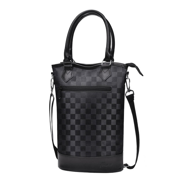 Tirrinia Wine Gift Bag - Travel Padded 2 Bottle Wine Carriers, Cooler Bag with Handle and Adjustable Shoulder Strap, Wine Lover Essentials, Black