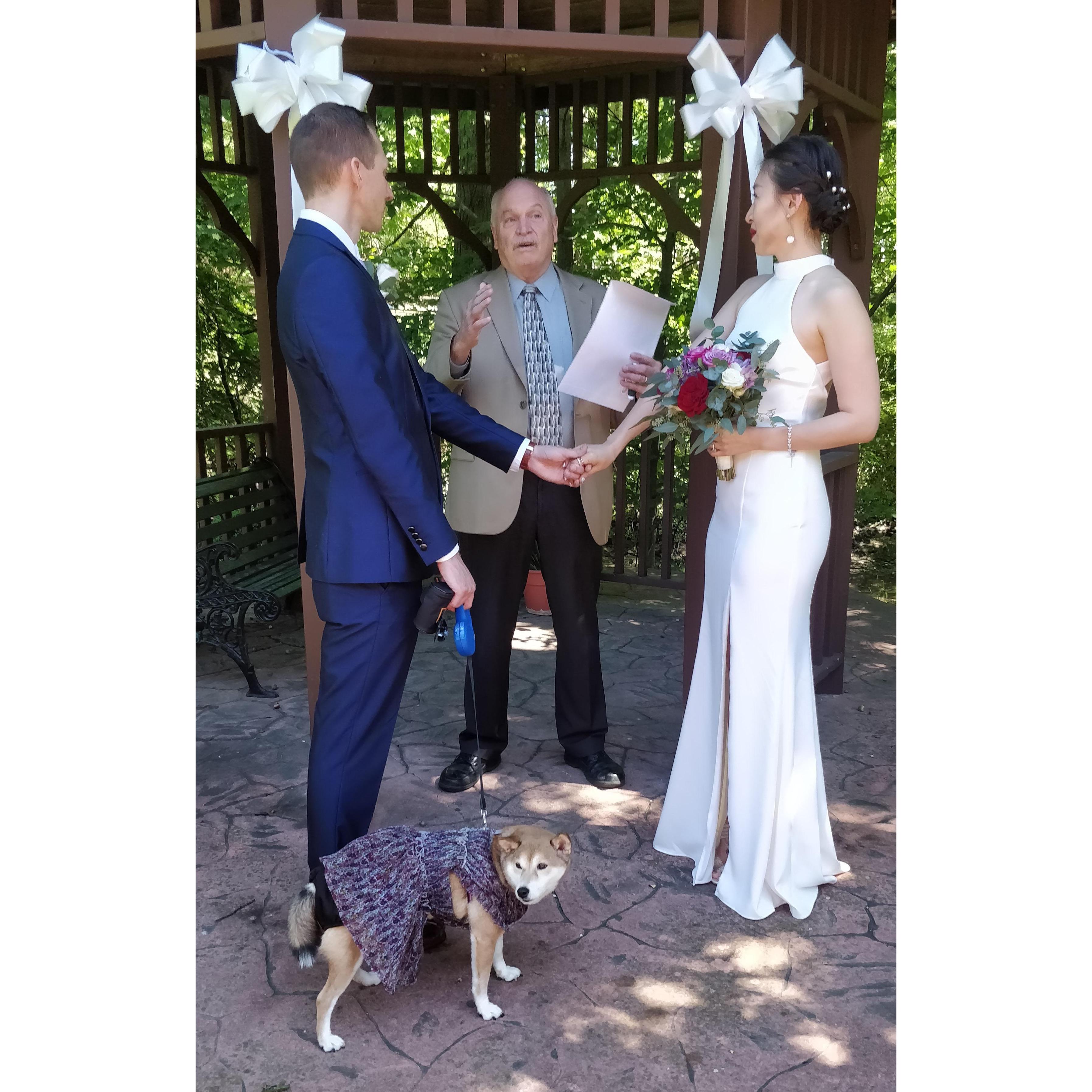 09/04/2020 Wedding Day in Westlake, OH - the brief but lovely ceremony was officiated by the Mayor