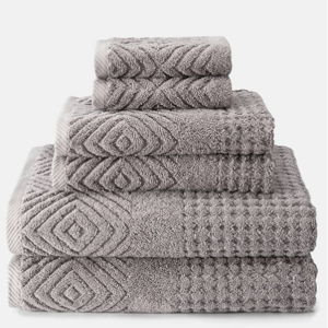 Texere 100% Organic Cotton Diamond Jacquard Towel Set