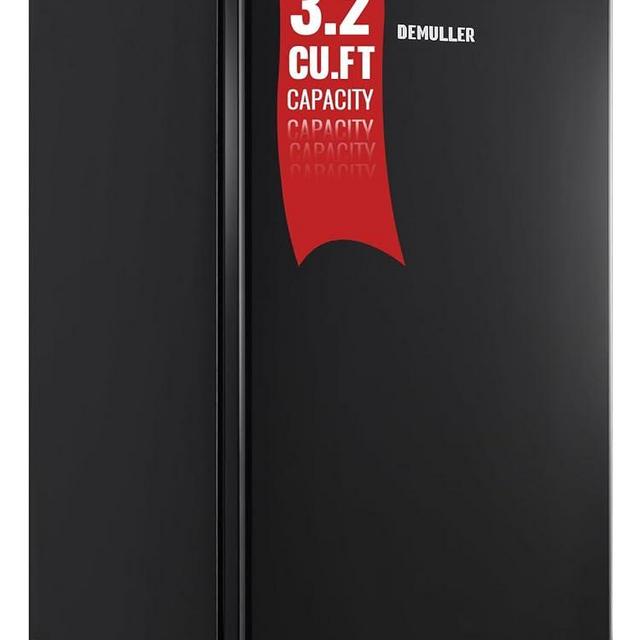 DEMULLER Freezer 3.2 Cu.ft Single Door Freestanding Freezer with Adjustable Thermostat for Kitchen, Apartment, Basement, Dorm, Black
