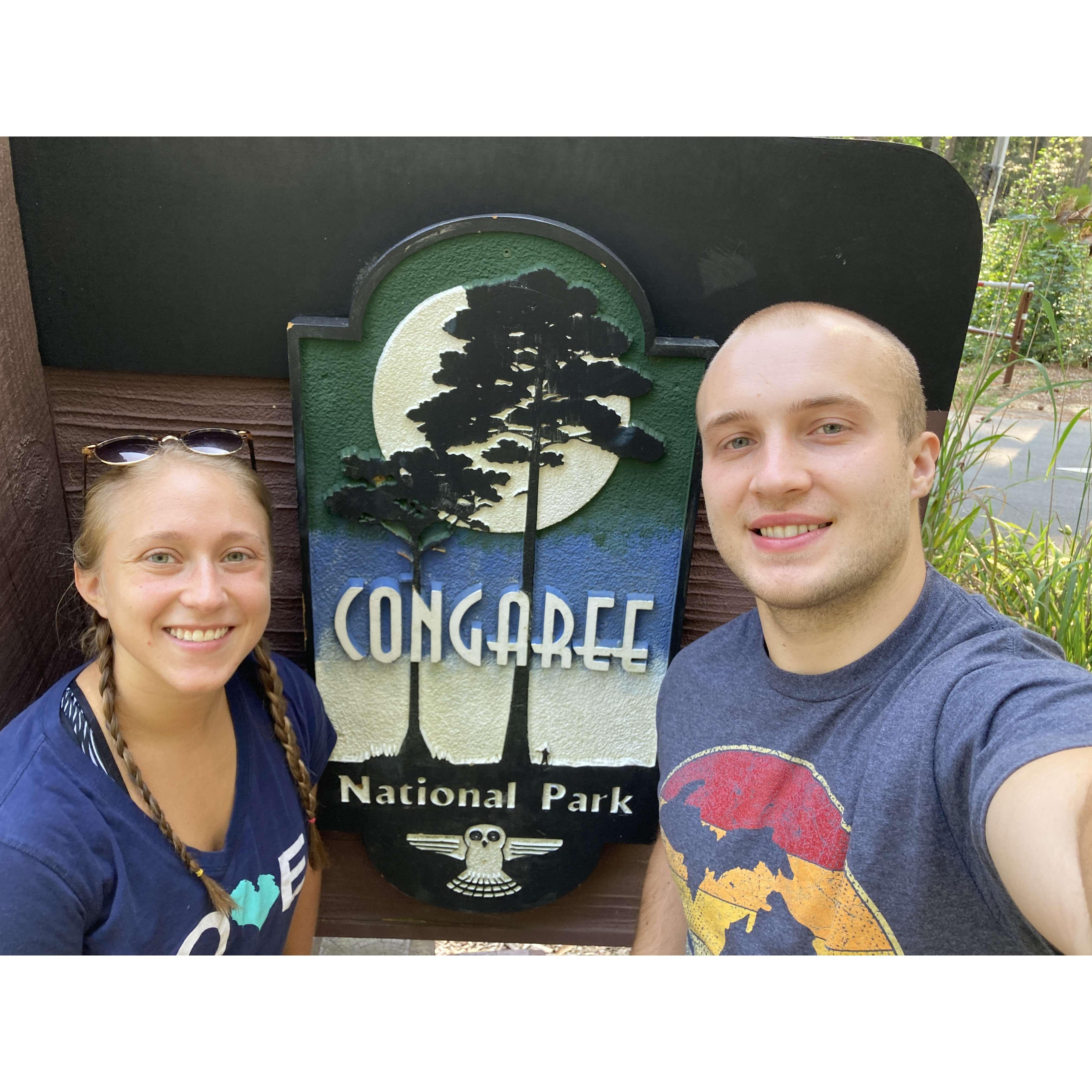 One thing we both love is exploring National Parks. We went to Conagree National Park in September 2021.