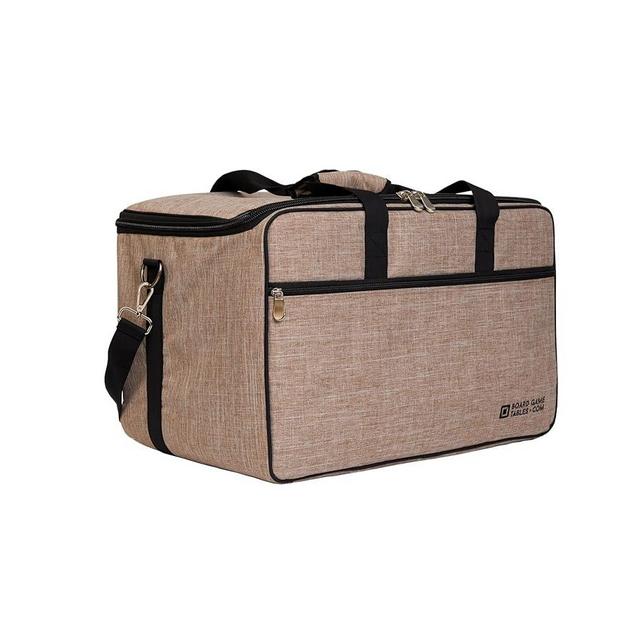 Board Game Bag - Allplay/BoardGameTables.com - [Backpack/Shoulder Strap/Luggage Slip] - Padded Board Game Carrier (Professor Brown)
