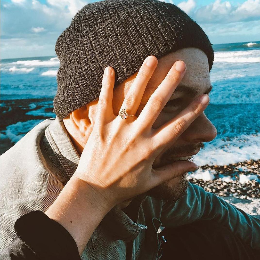 The obligatory 'post-Engagement photo', February 16th 2019, at Moonlight Beach.