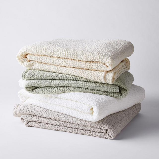 Lightweight Waffle Cotton Blanket in Grey