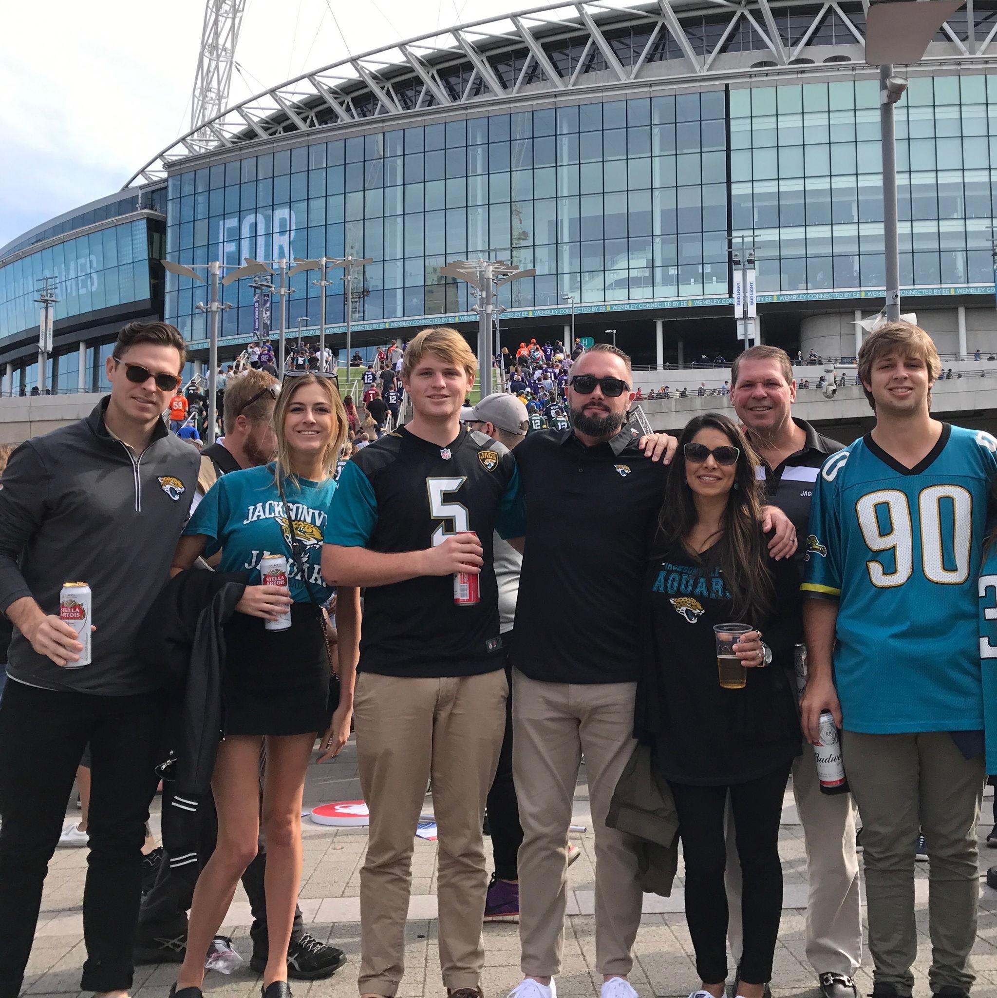 first international trip to london for the jags, with ians family