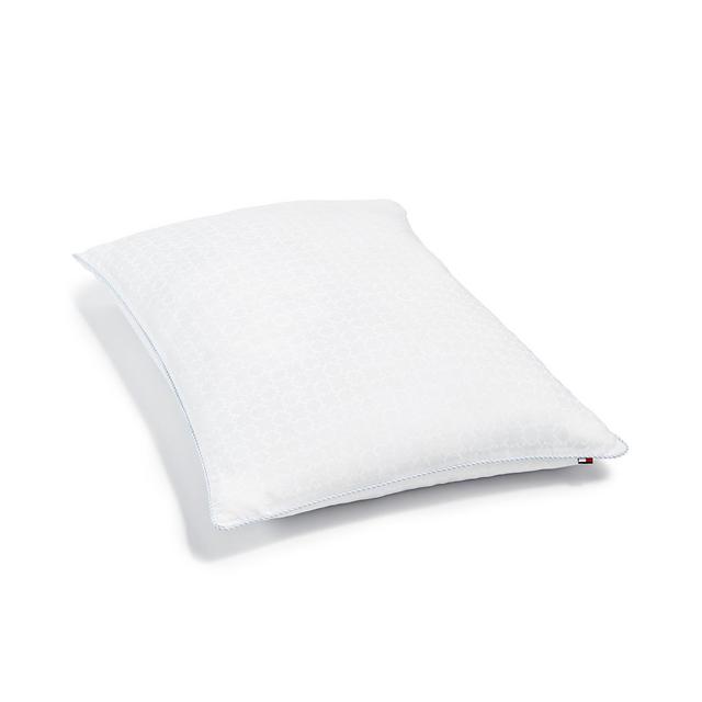 Tommy Hilfiger Corded Classic Down Alternative Soft/Medium-Density Standard/Queen Pillow, Hypoallergenic SupraLoft Fiberfill