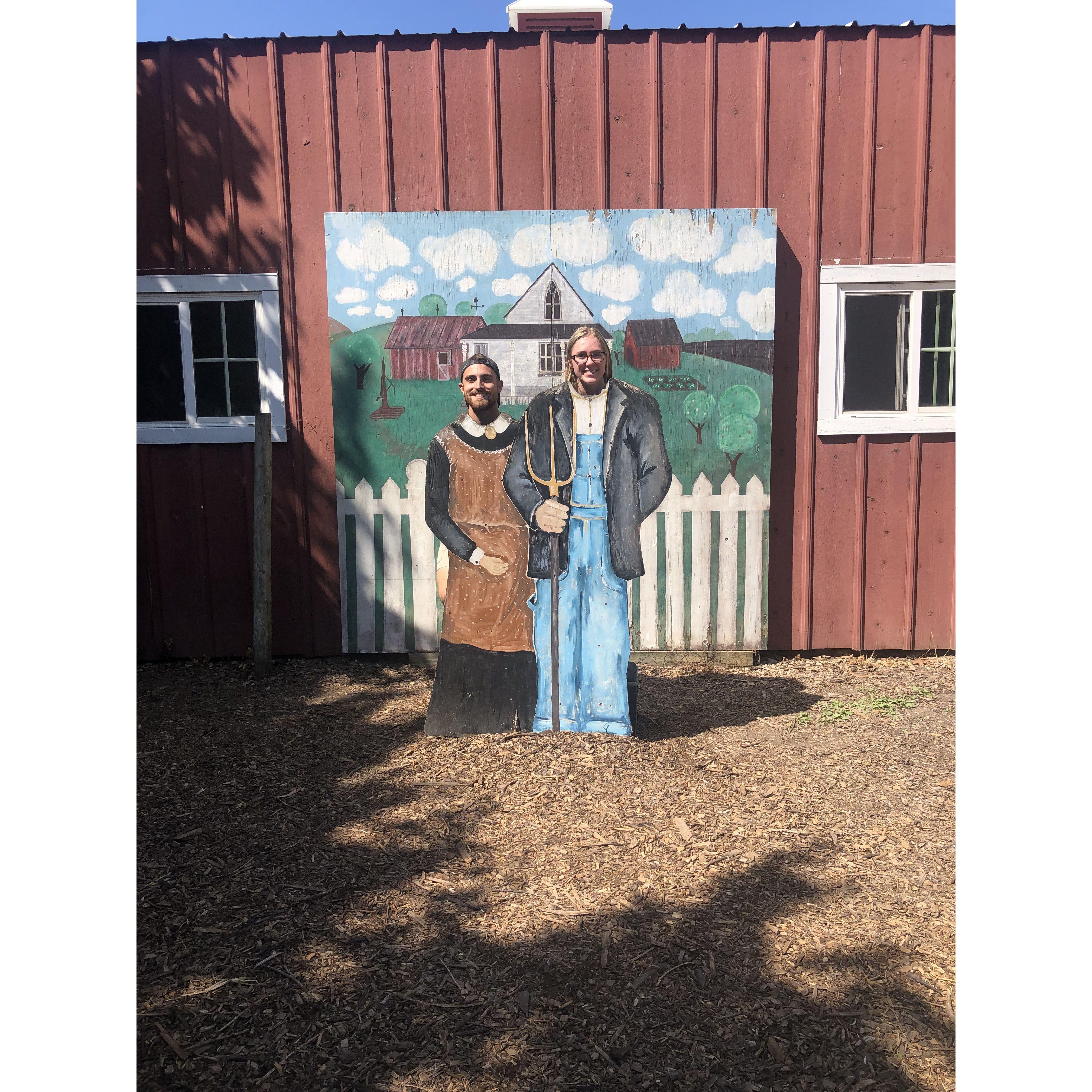 Visiting the apple orchard near Meghan's house.