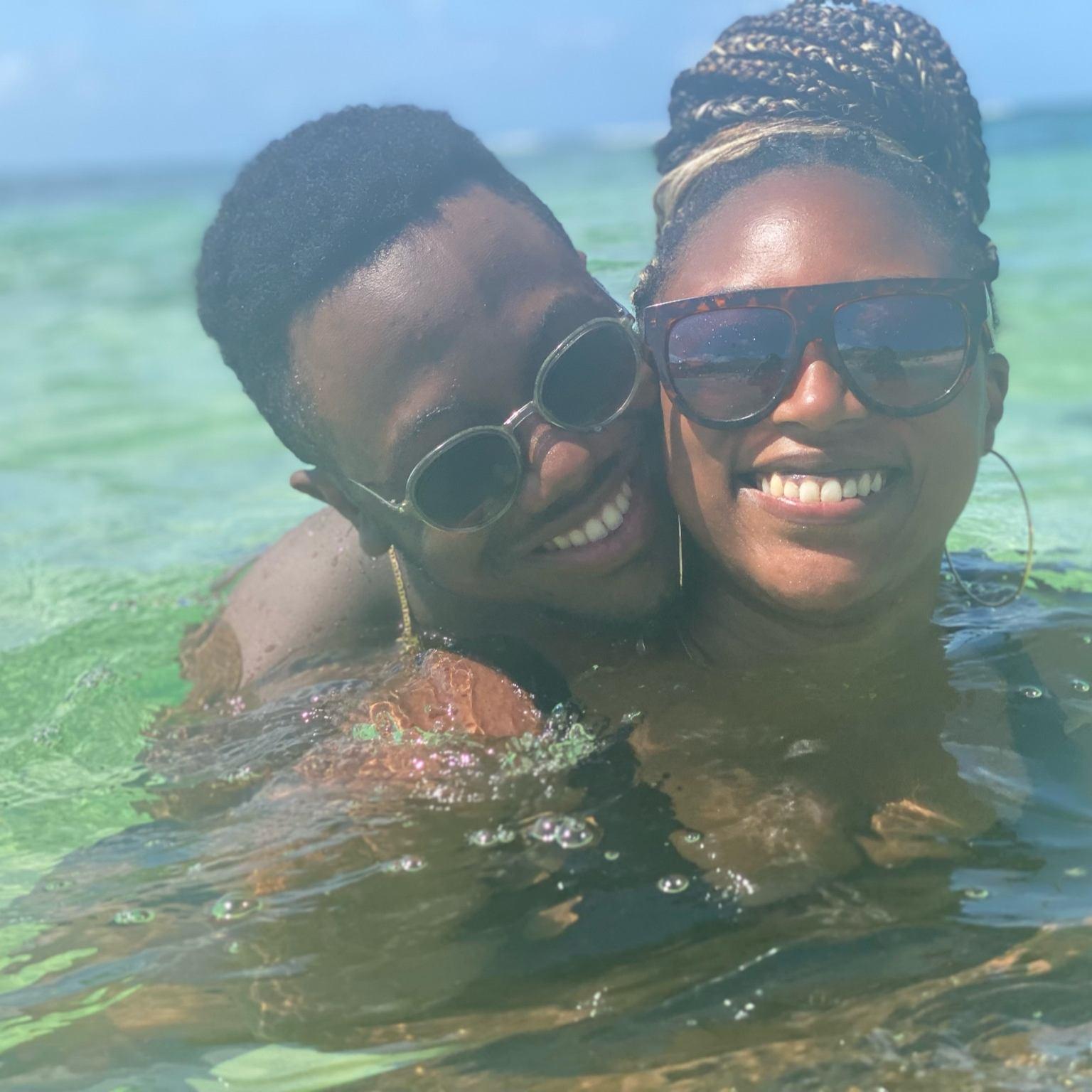 Gregory and Zakiya in Saint Martin, 2021