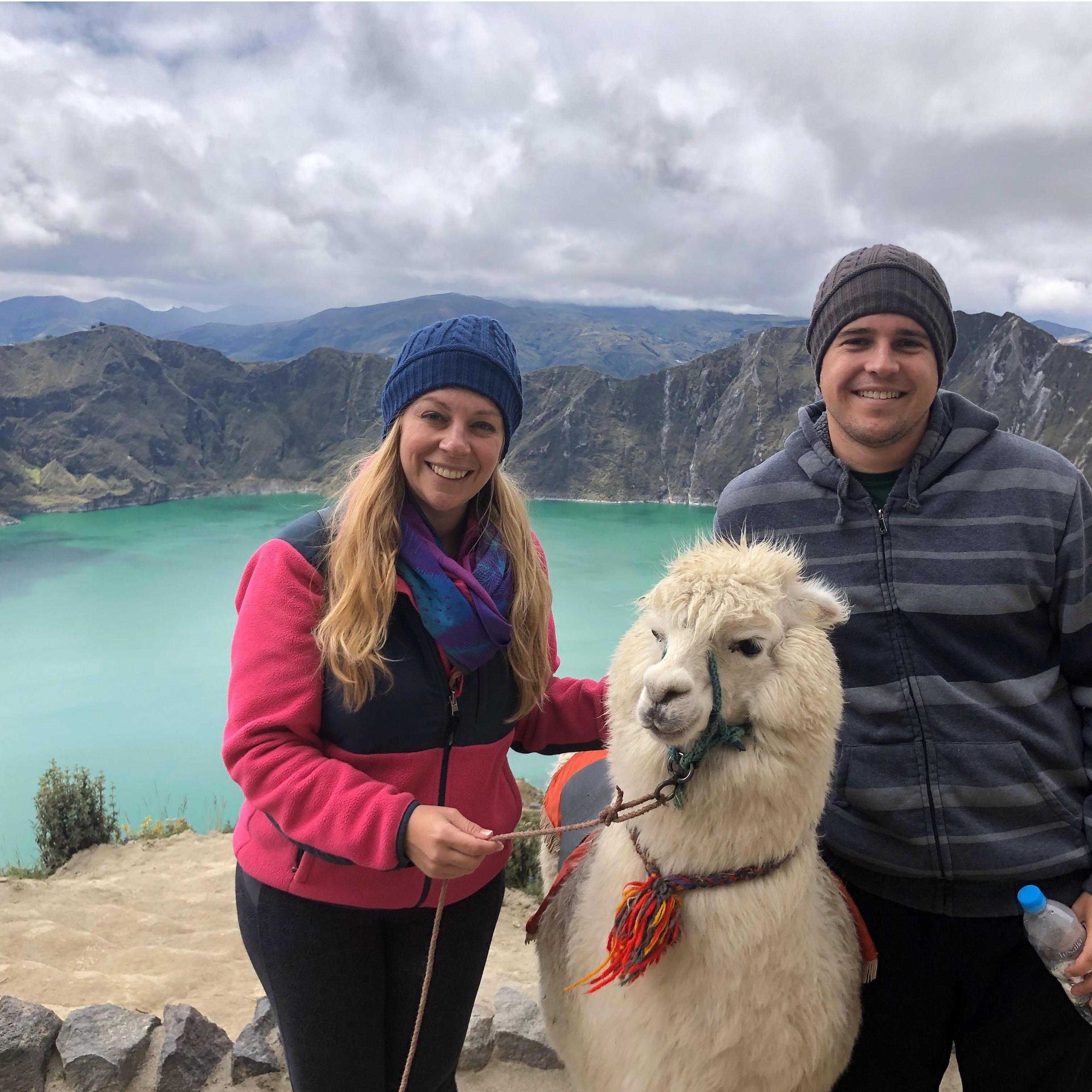 Hanging with an Alpaca in Ecuador!