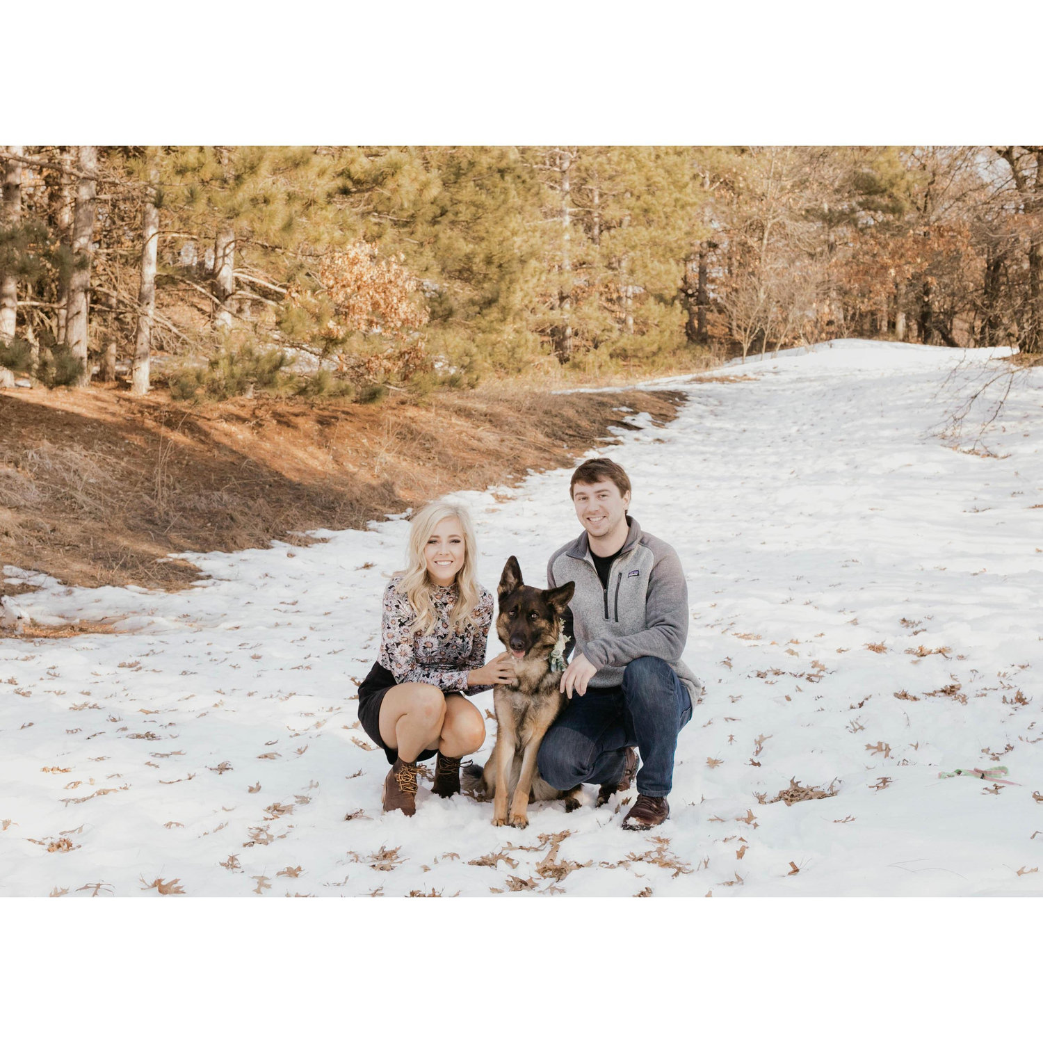 We love our dog Scarlett. She will be the dog of honor on our special day!