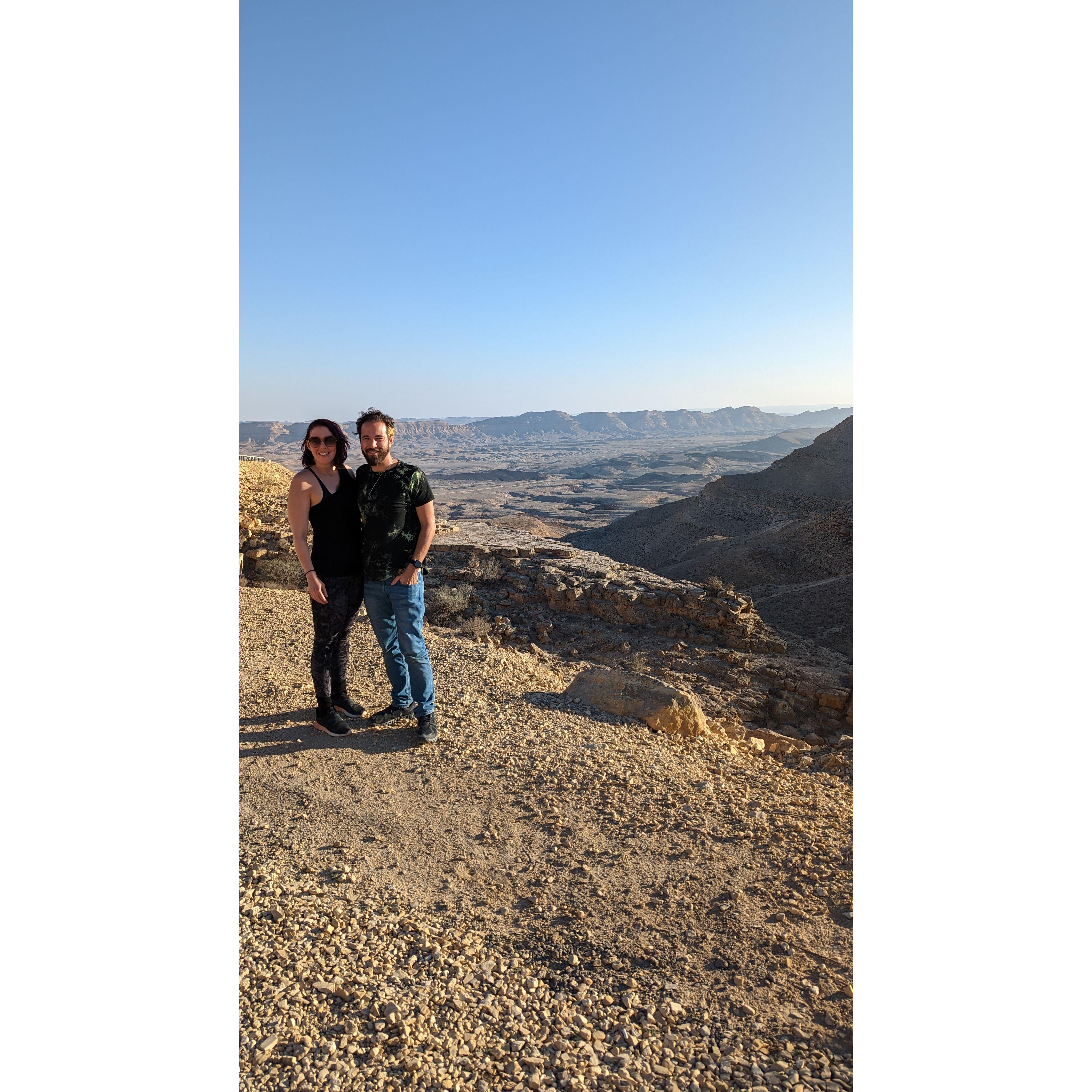 Over looking Makhtesh Rahmon in Israel, Dec 2022