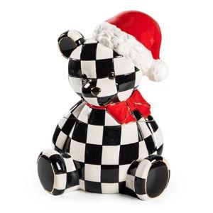 Mackenzie Childs Courtly Santa Bear Cookie Jar