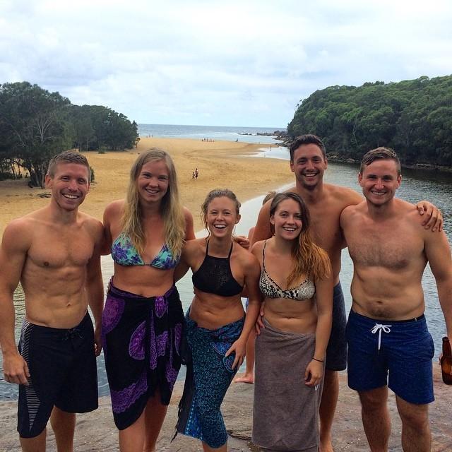 Jumping off cliffs just south of Sydney
