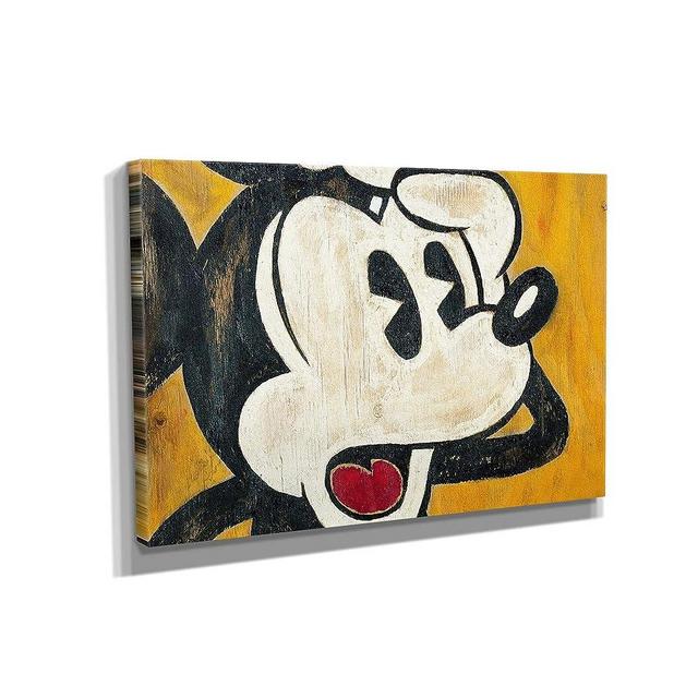 Mickey Mouse Vintage Canvas Art Wall Art Home Decor (18in x 12in Gallery Wrapped)