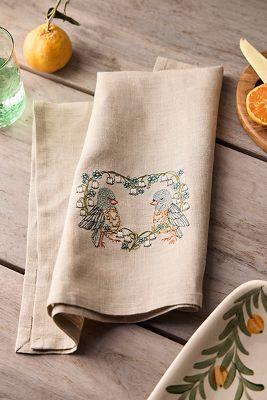 Coral & Tusk Lovebirds Dish Towel