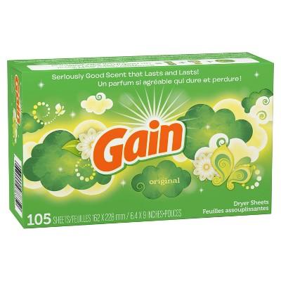 Gain Original Dryer Sheets - 105ct