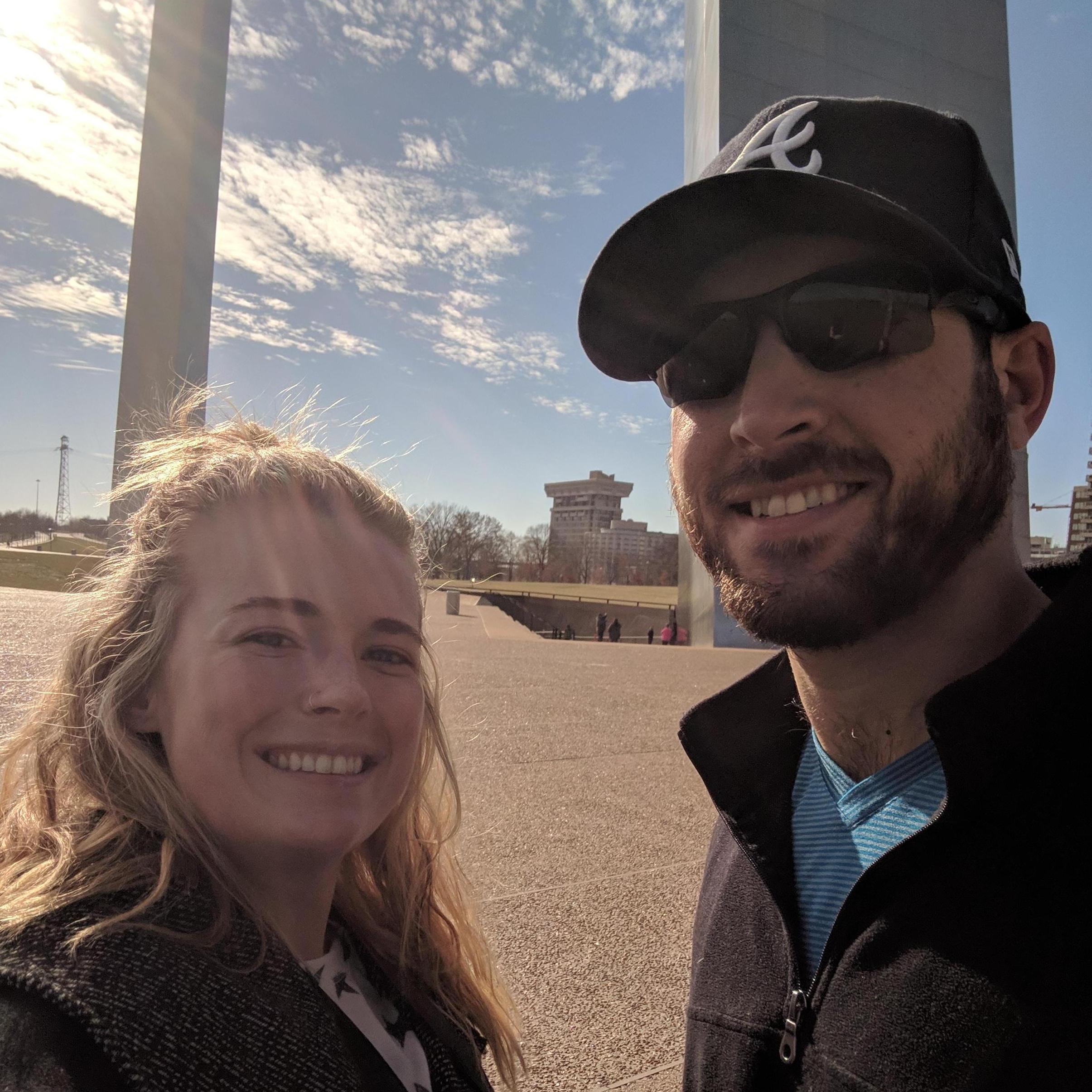 St Louis on the drive to KS where Paulie carried around a secret engagement ring the whole time