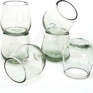 6oz Drinking Glasses, Set of 6, Clear