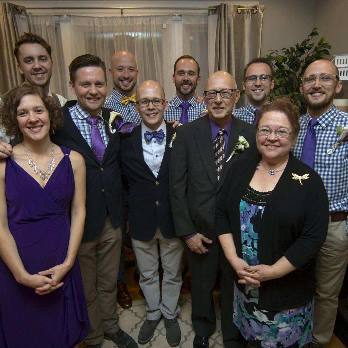 The LeBlanc Family at Brother Gabe and Daniel's wedding!