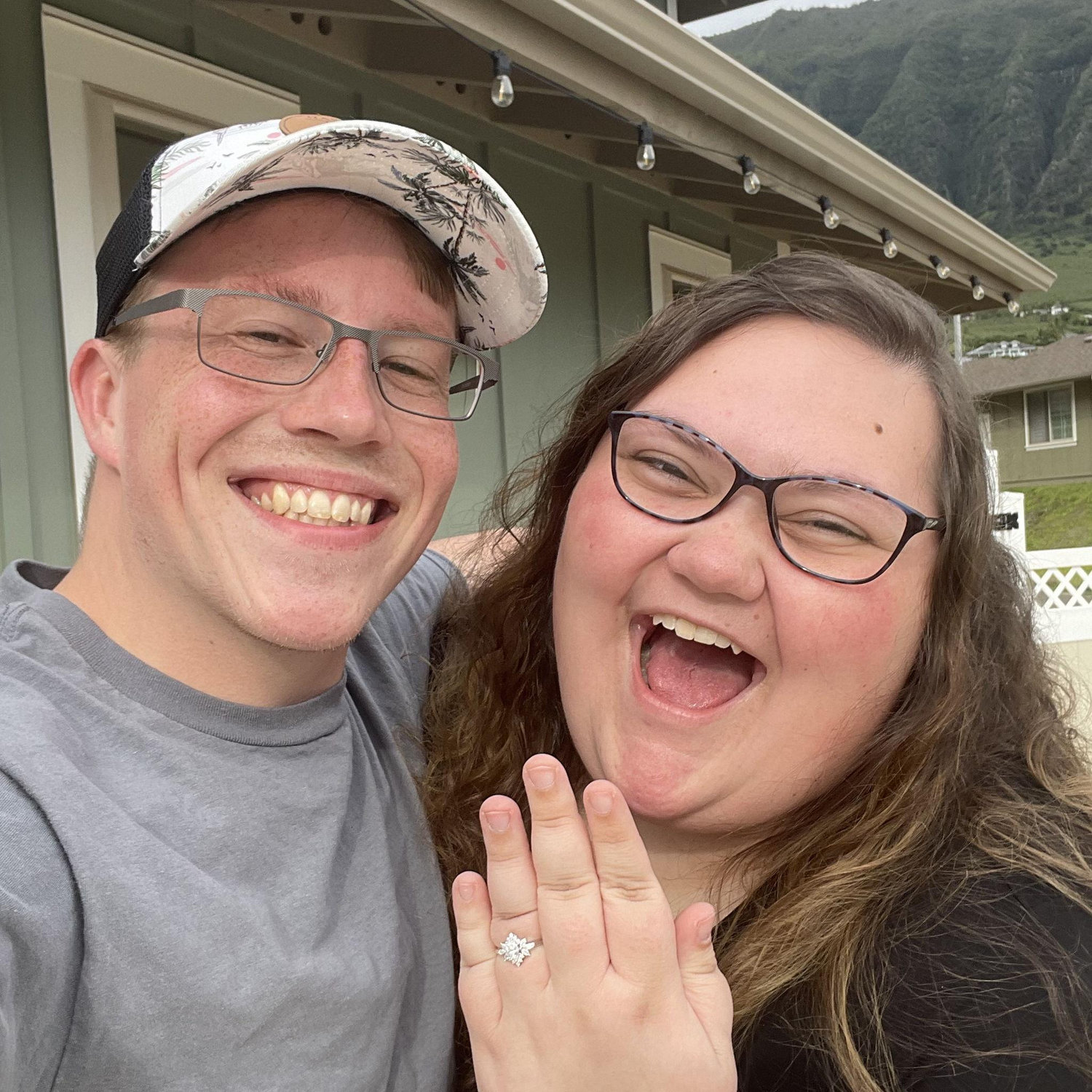 When we got engaged in Hawaii!!
