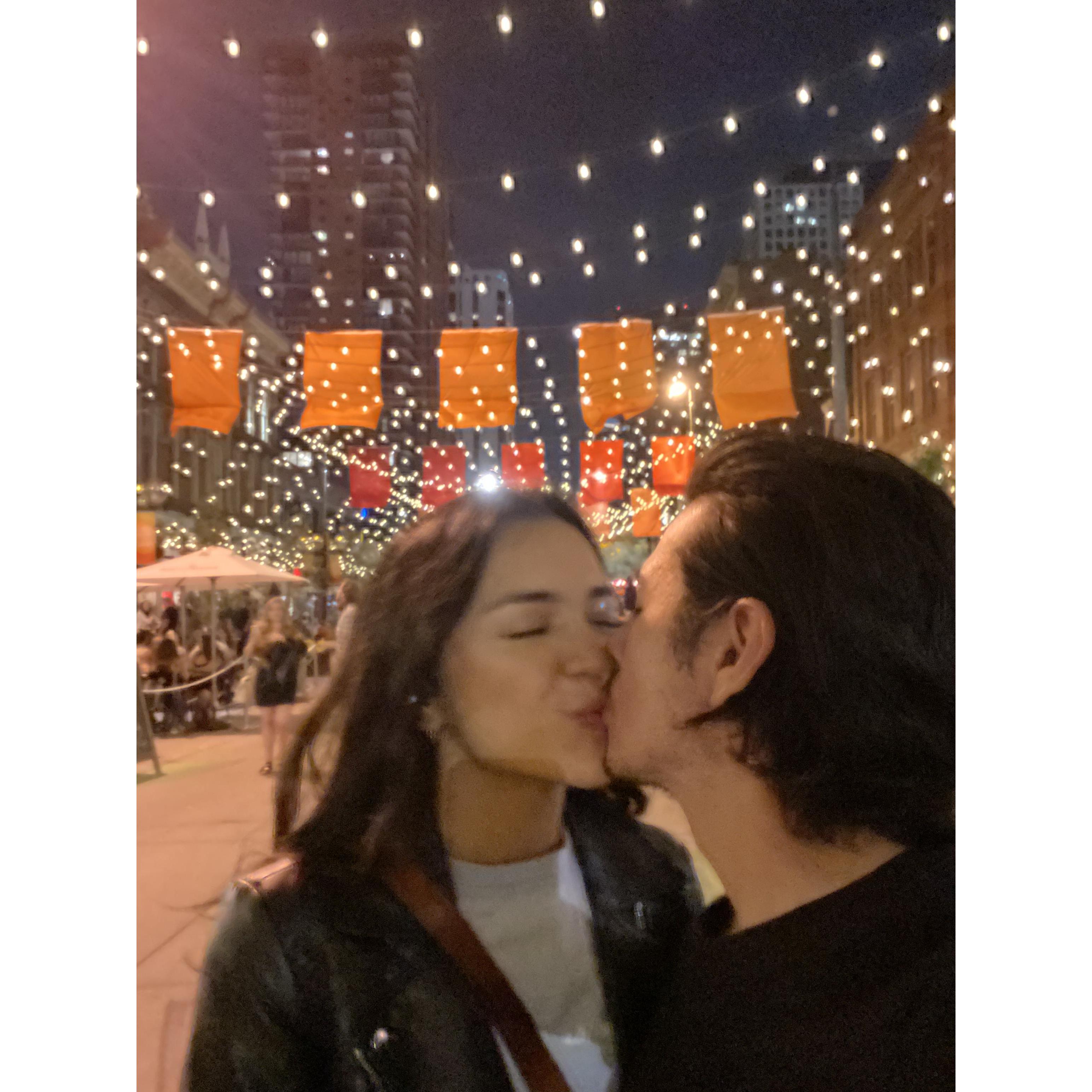 We got engaged on this anniversary trip