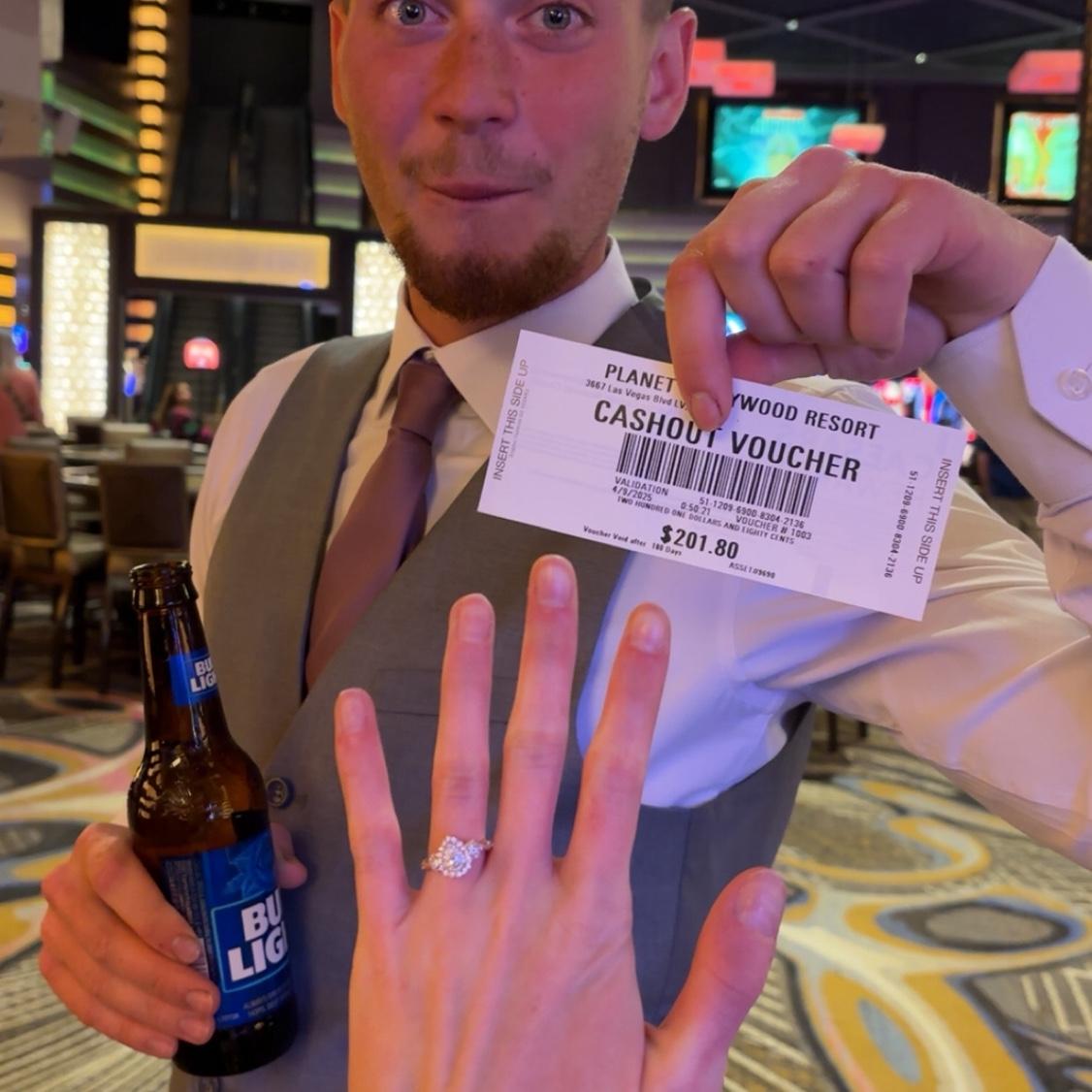 When you get engaged in Vegas!