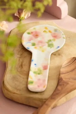 Watercolor Stoneware Spoon Rest