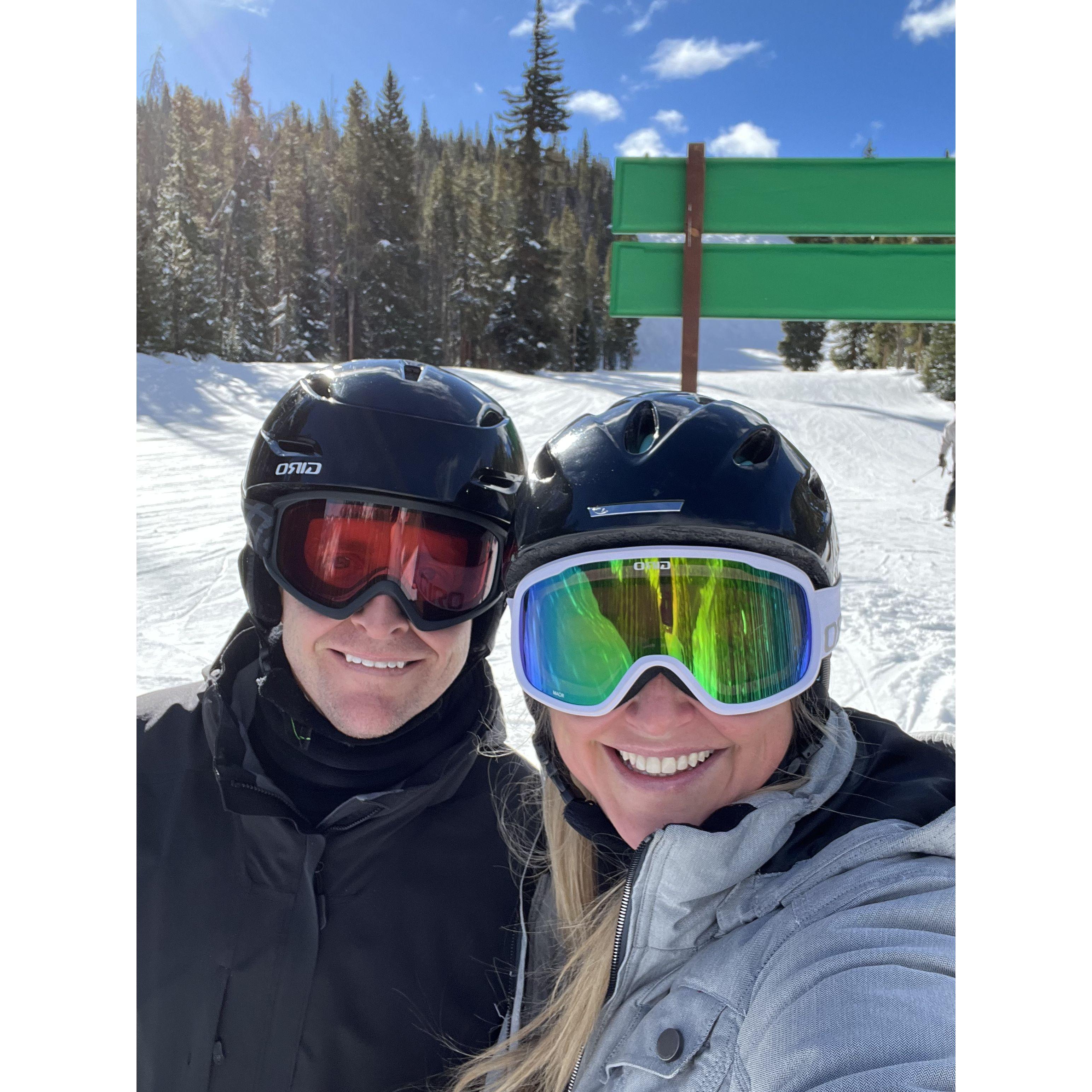 Ryan's first time skiing & first mountain run after ski school in Vail, CO
