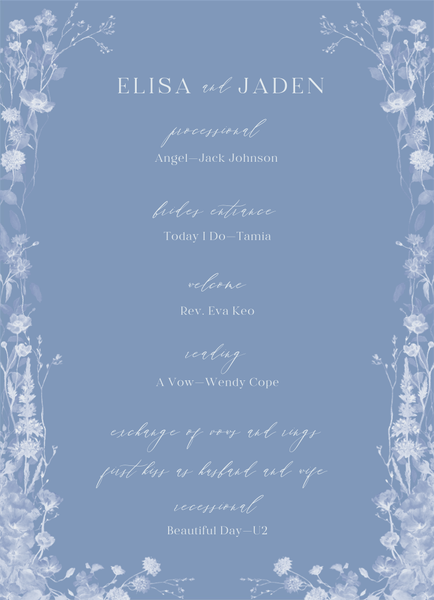 Harley | Denim Blue | Zola Wedding Programs