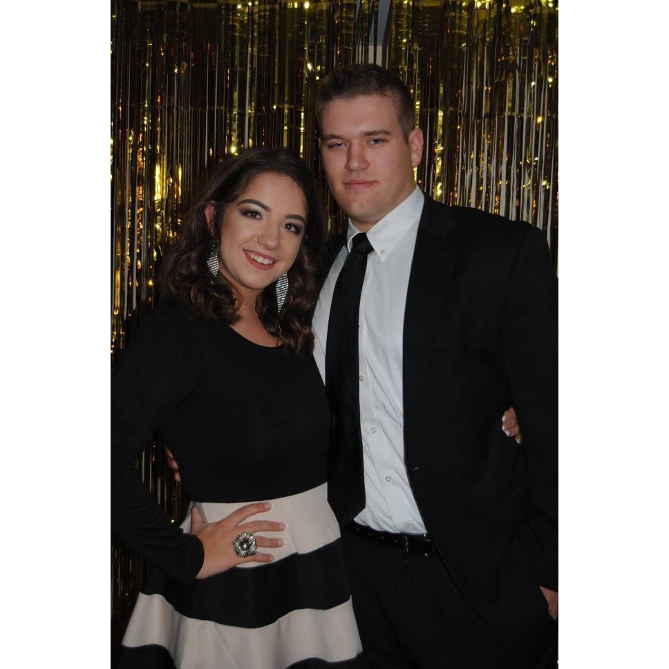 Our first picture together :) Theta Phi Alpha White Rose Formal, November 2016