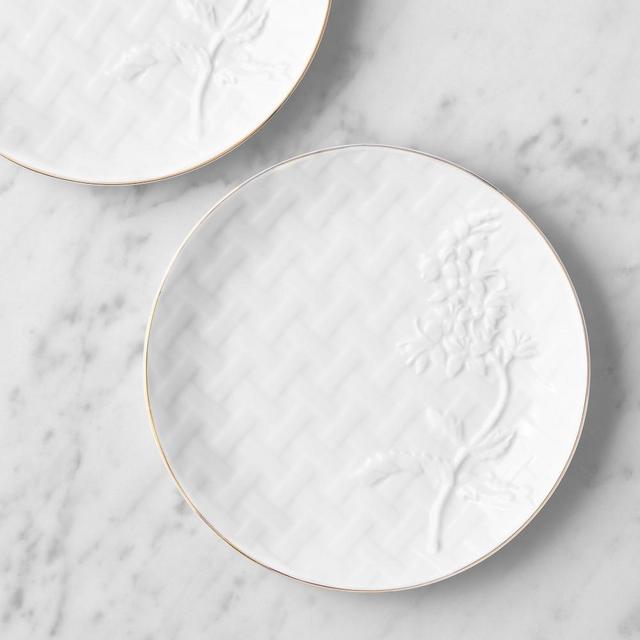 Garden Lattice Figural Appetizer Plates, Set of 4