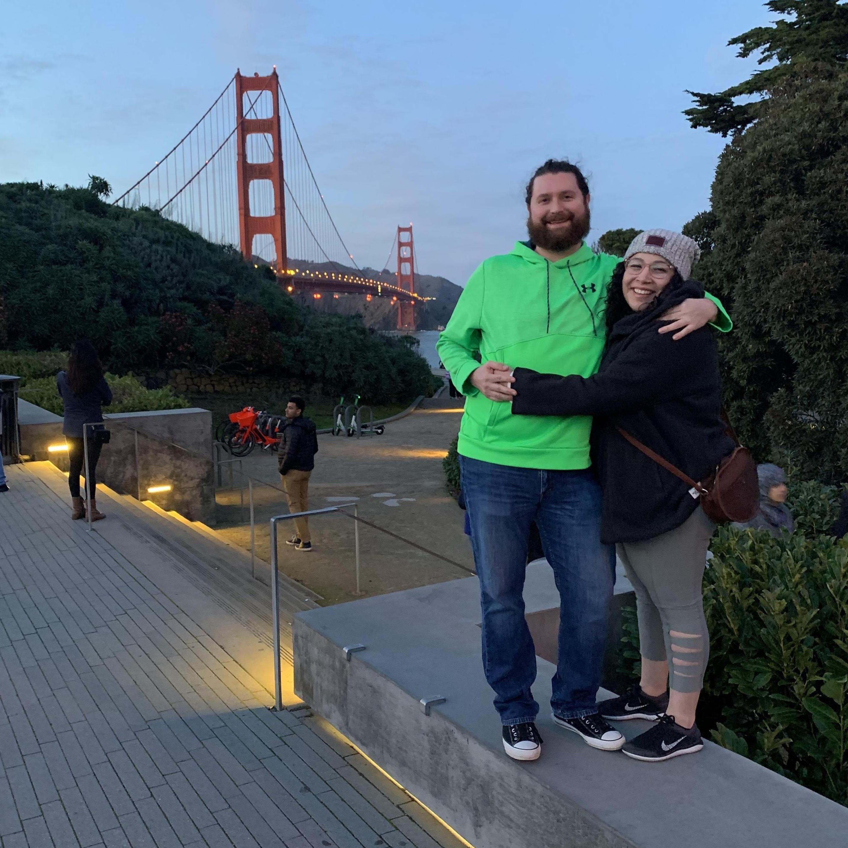 Jacob's first time seeing the Golden Gate Bridge!
