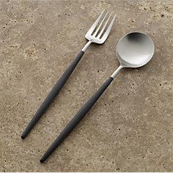 Aero Black 5-Piece Flatware Place Setting