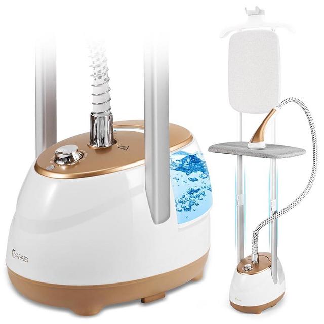 HAPAIS Steamer for Clothes,1800W Standing Garment Steamer with Adjustable Double Rod,Flat and Hanging Ironing,Clothes Steamers with 10 Ironing Modes,30s Fast Heat-up