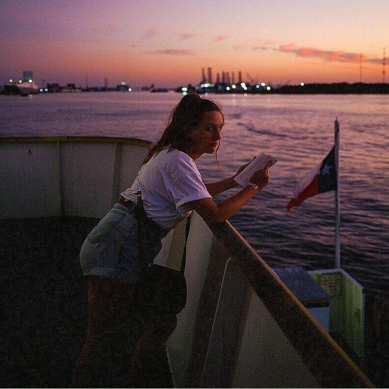 A ferry connects Crystal Beach-where Meredith's mother lives-and Galveston on the mainland