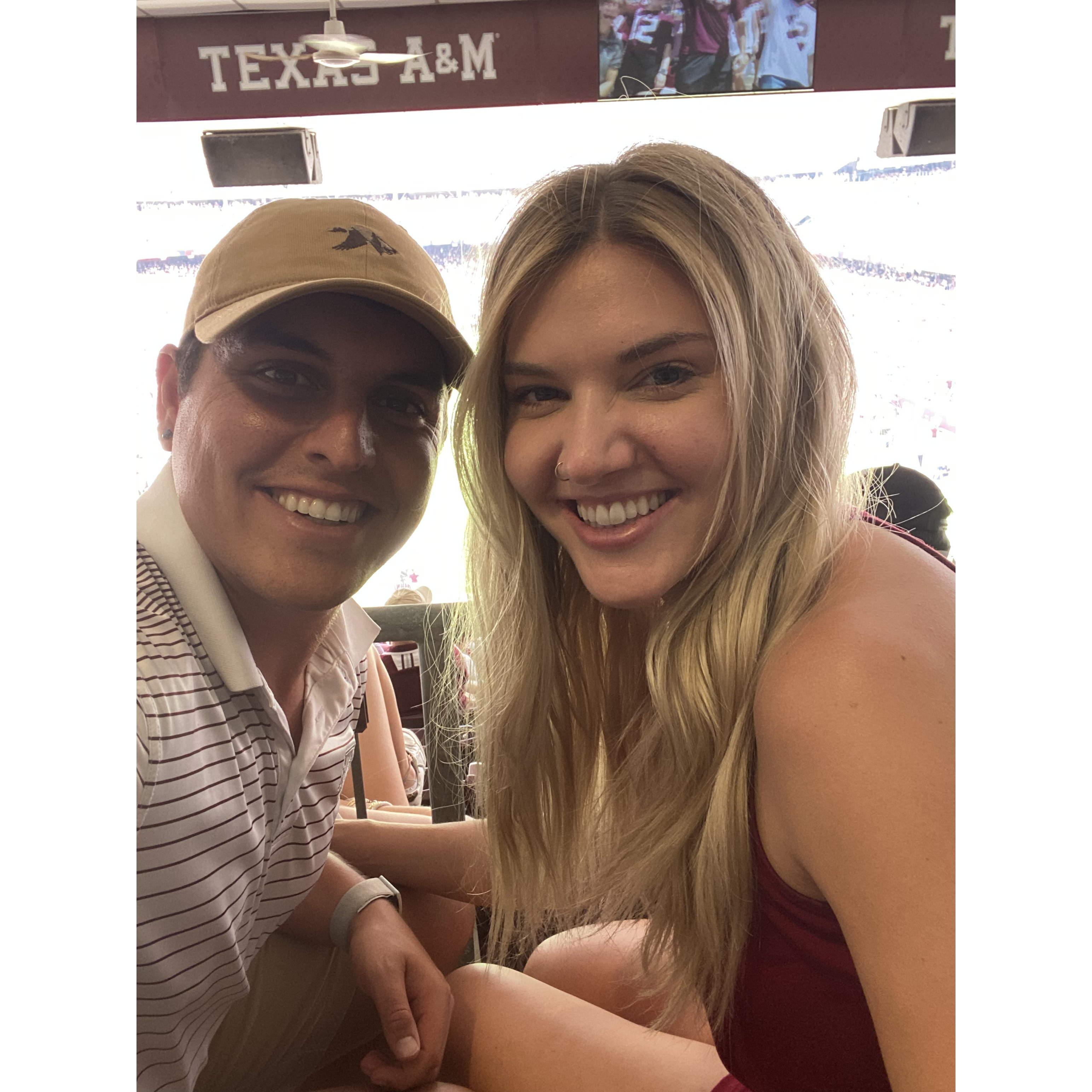 My first A&M football game with the best tour guide!