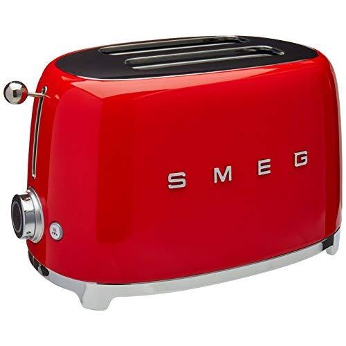 Smeg TSF01RDUS 50's Retro Style Aesthetic 2 Slice Toaster, Red