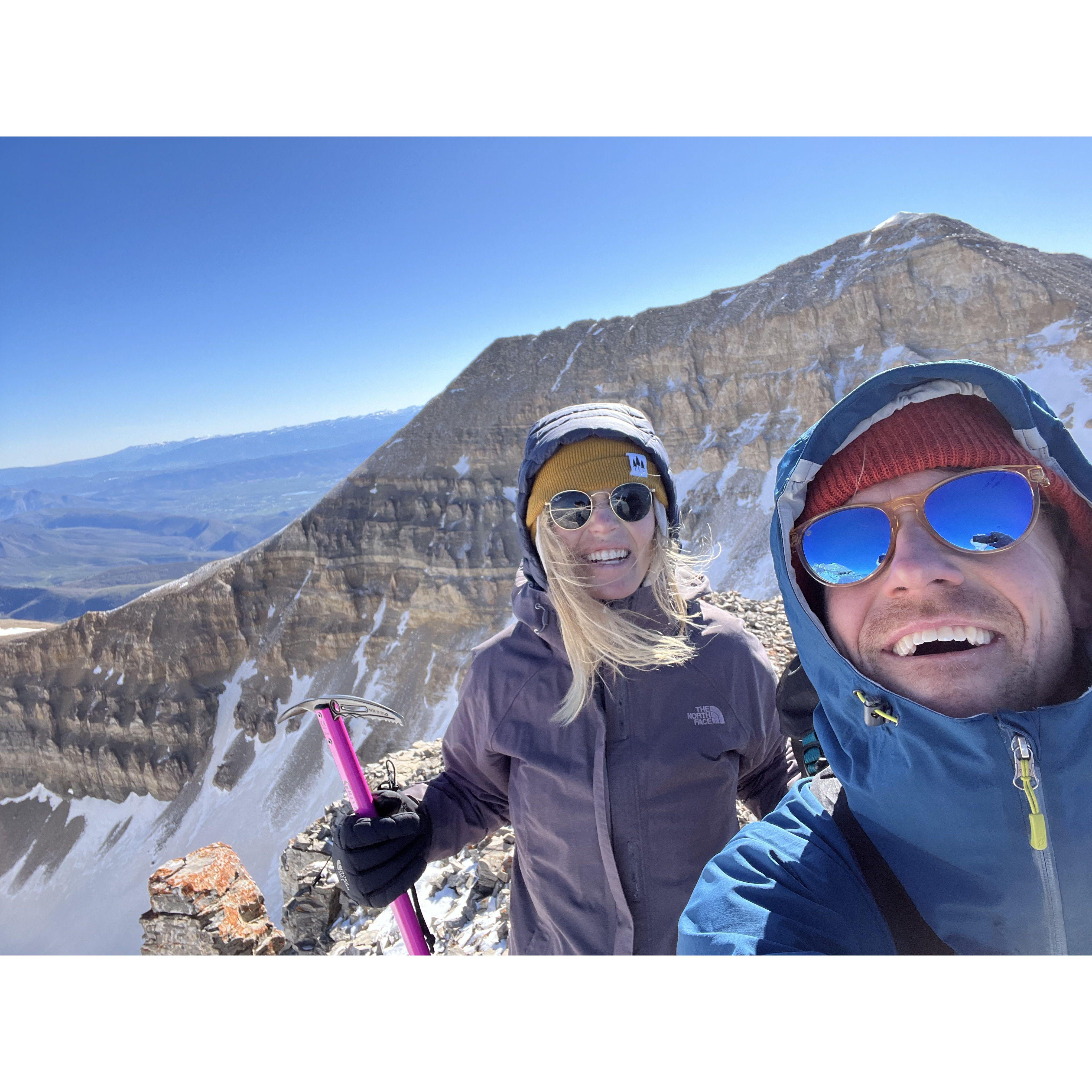 Spending Alexa’s 31st Birthday sleeping in the snow and getting great views on top Mt. Timpanogas